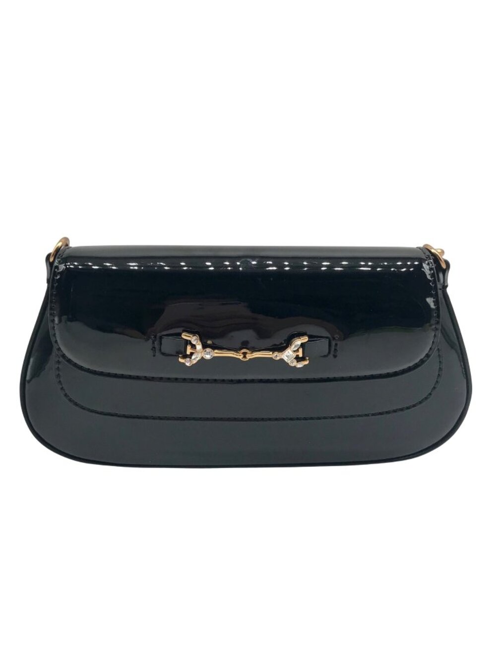 Sam Edelman Black Patent Leather Shoulder Bag